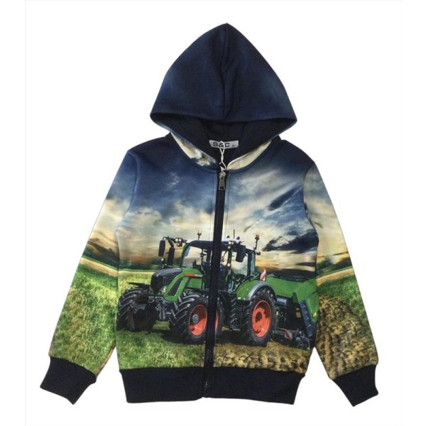 Gilet bleu foncé avec Fendt avec presse