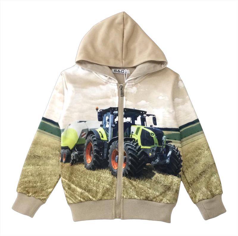 Beige vest met Claas trekker