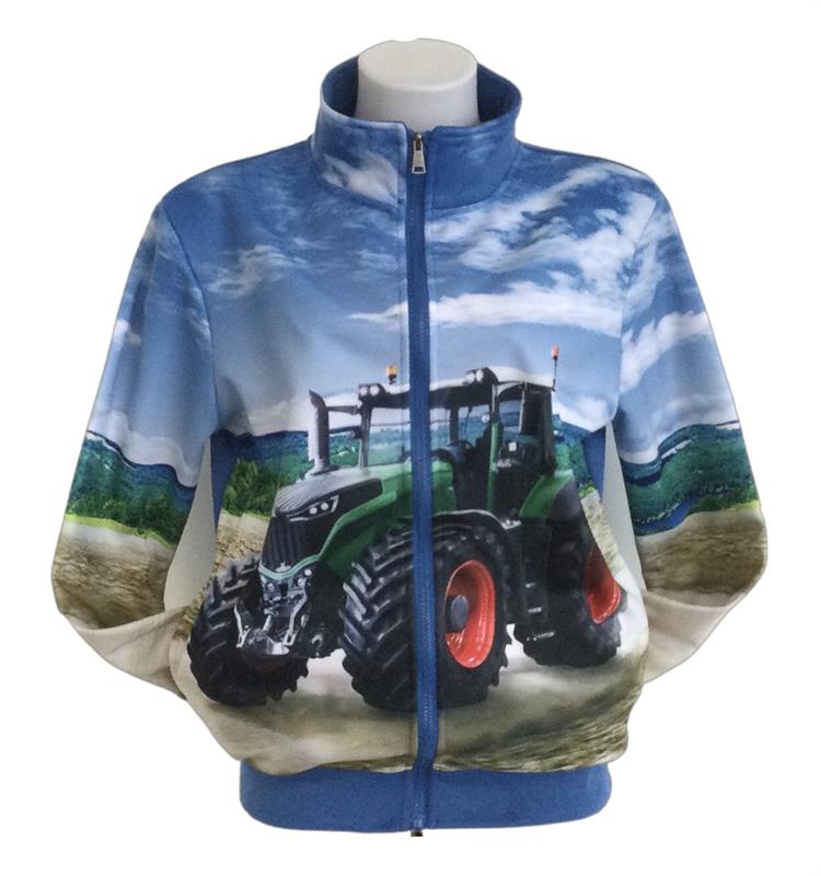 Gilet bleu clair avec Fendt grandes tailles
