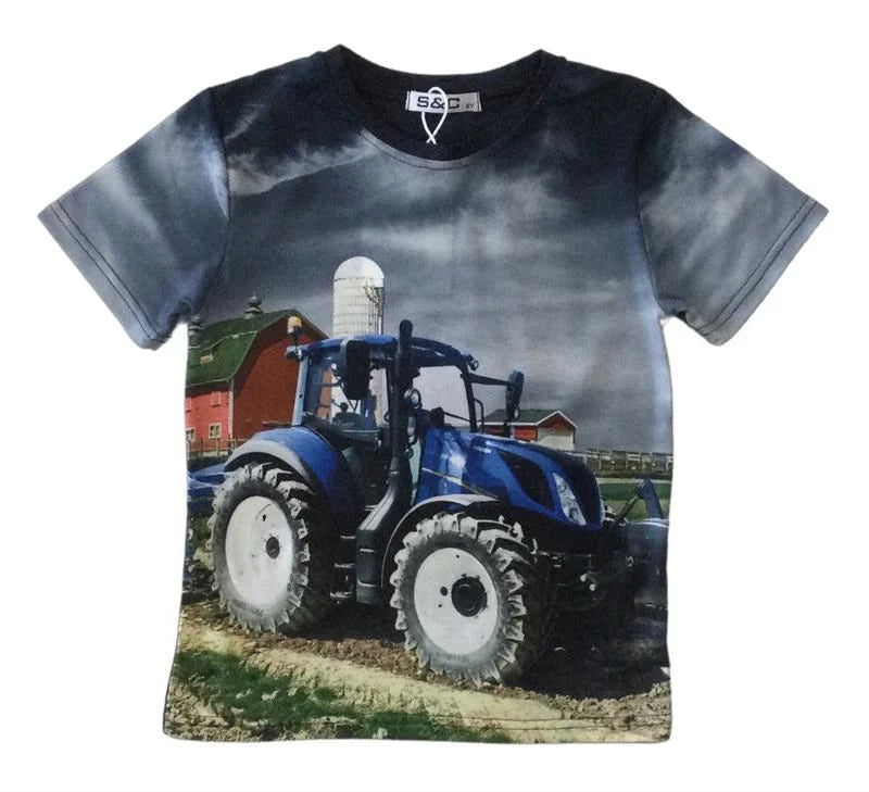 Chemise bleu foncé robuste avec New Holland