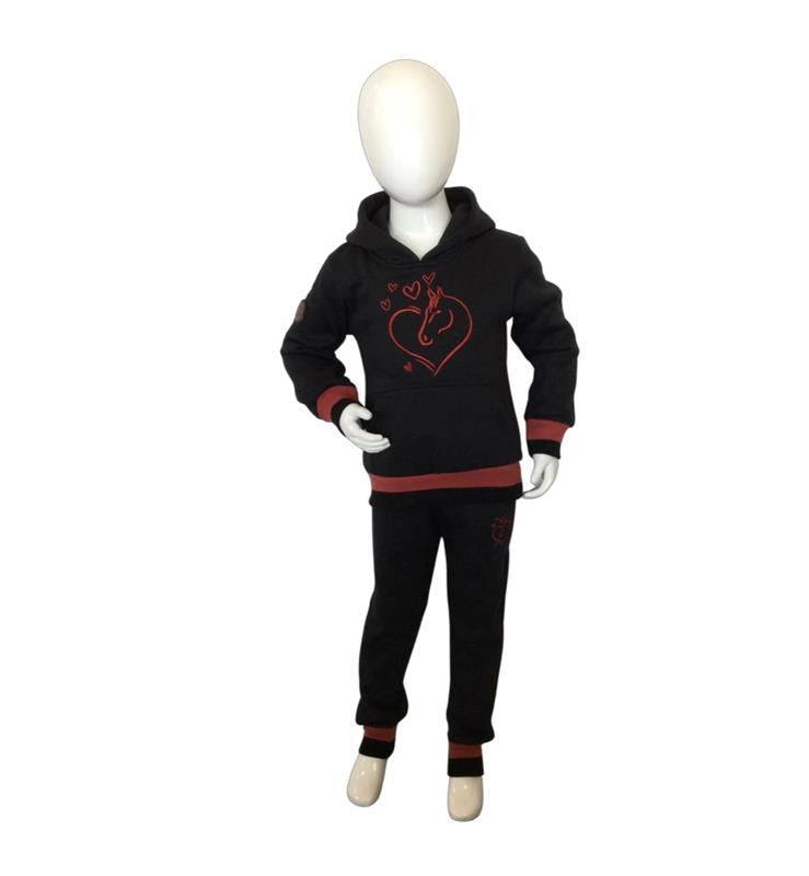 zwart Joggingpak met paard