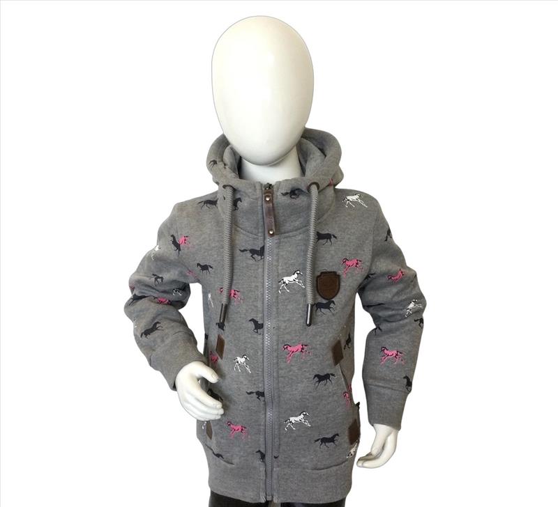 Grijs vest met paarden