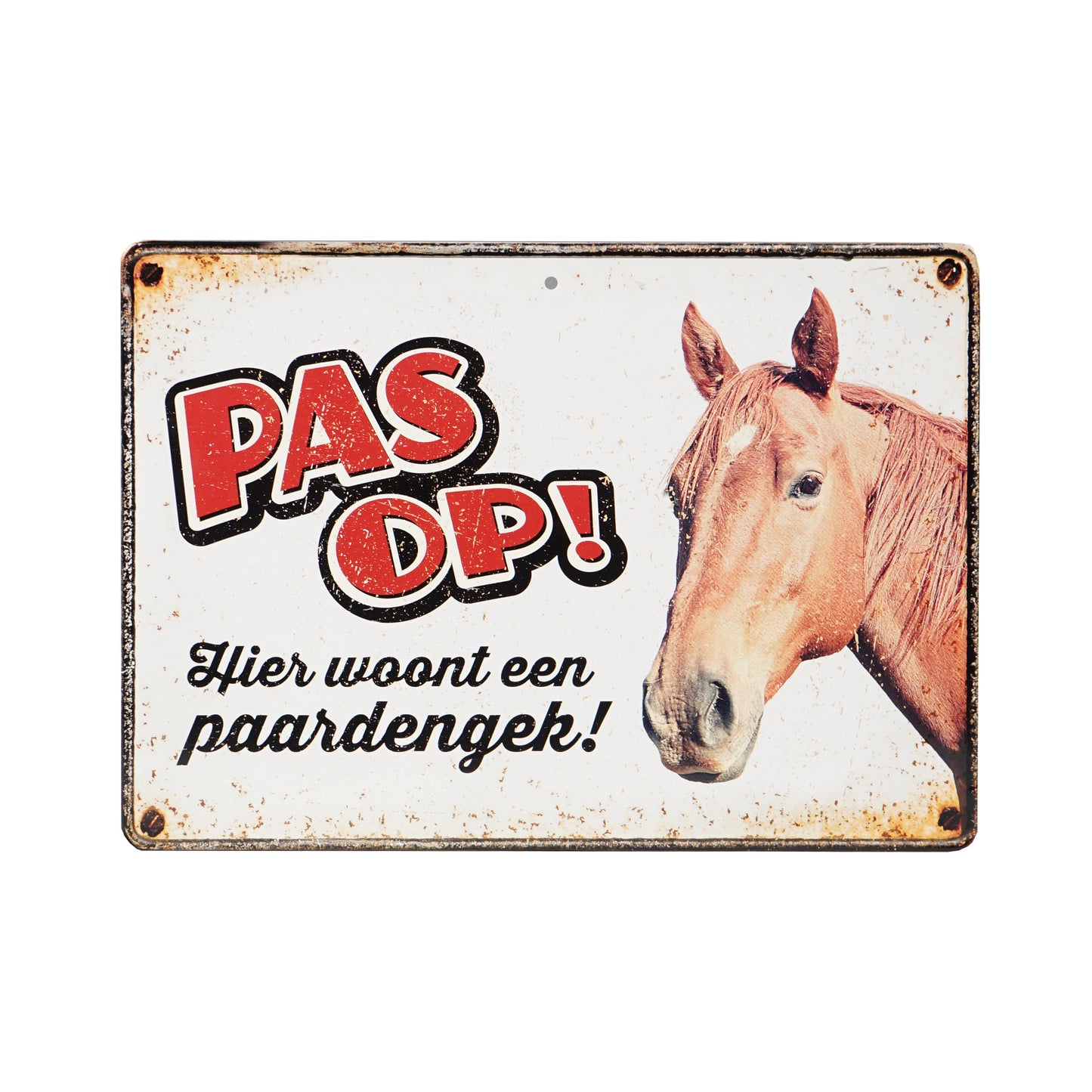 Bordje Hier woont een paardengek