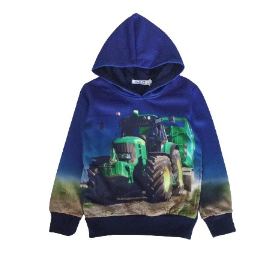 Donkerblauwe Hoodie met John Deere