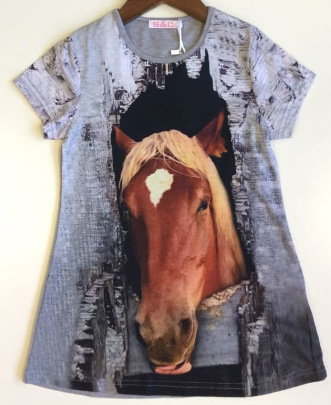 Paardenshirt met gek paard
