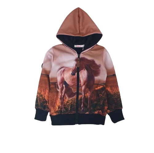 Bruin vest met Paard