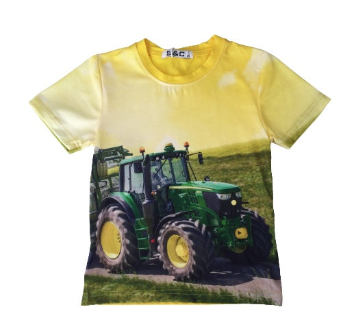 T-shirt John Deere Geel