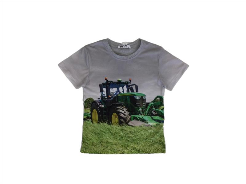 Chemise grise avec John Deere et tondeuses