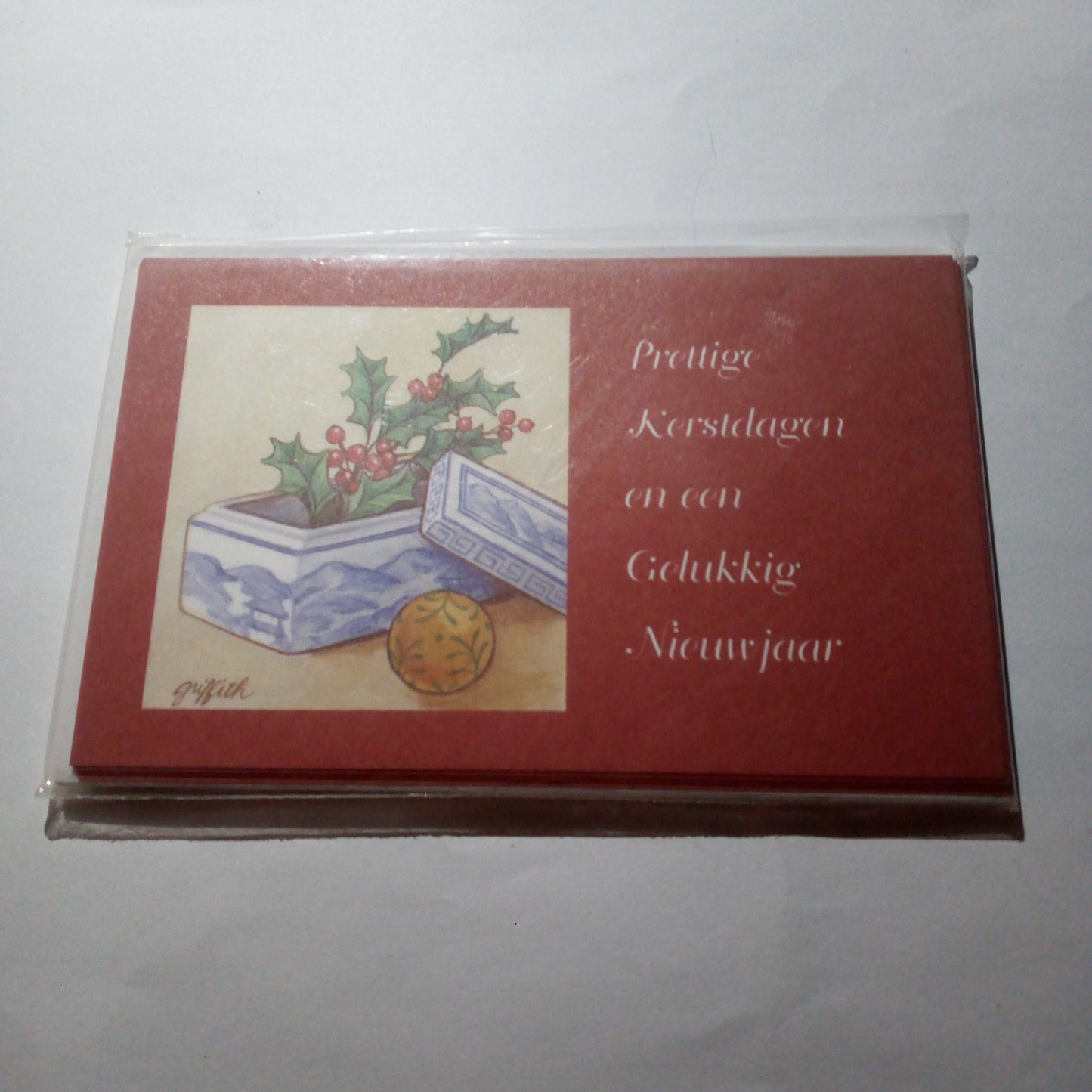 Cartes de Noël brindille de houx