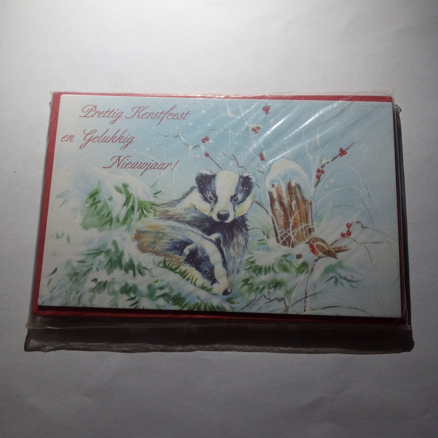 Kerstkaarten met dassen