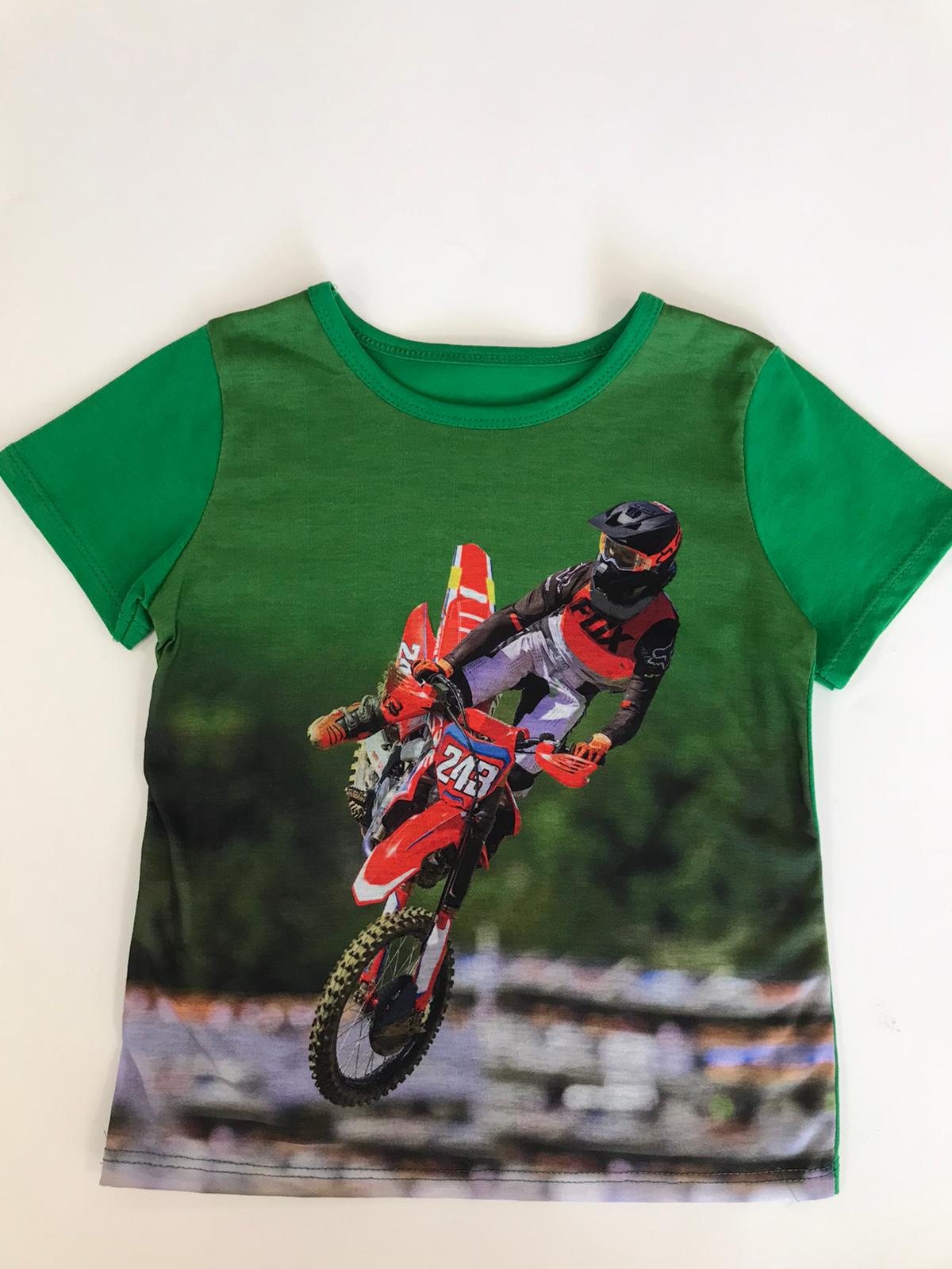Groen shirt met Motor