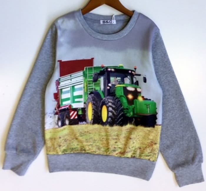 Pullover grau John Deere