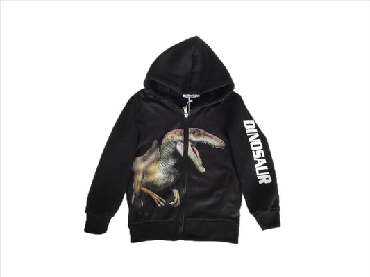 Zwarte vest met dinosaurus