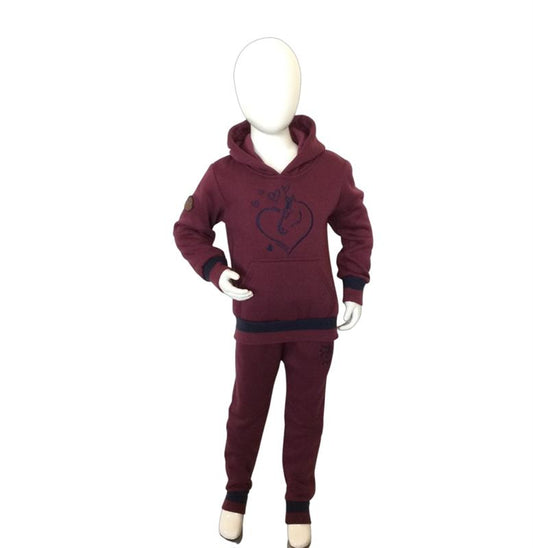 Bordeaux red Jogging suit with horse