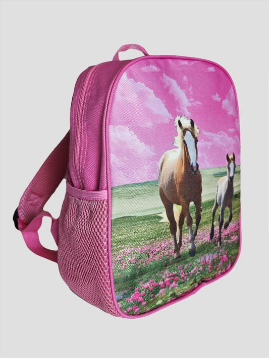 Roze Rugzak met paarden