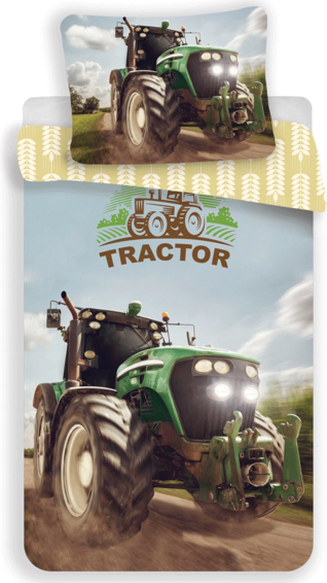Dekbedovertrek Groene Tractor