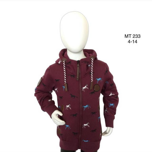 Bordeaux vest met paarden