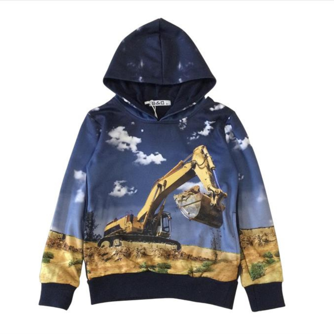 Donkerblauwe Hoodie met kraan