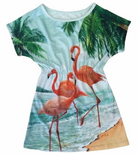 Jurk flamingo strand