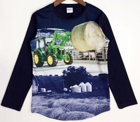 Longsleeve met John Deere met baal