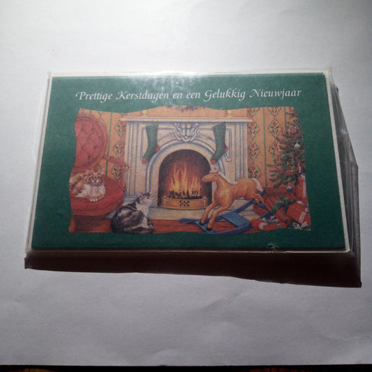 Kerstkaarten open haard