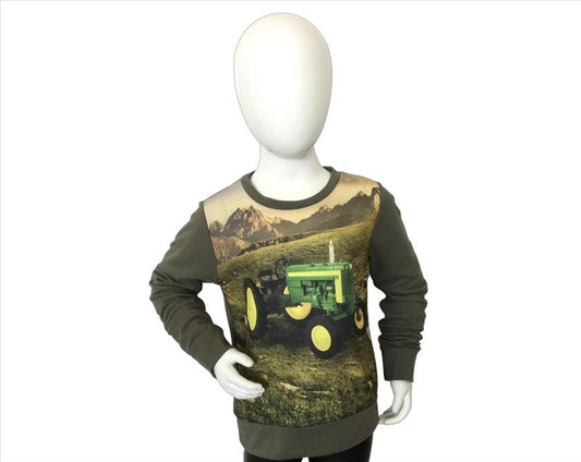 Grüner Pullover mit John Deere Traktor